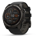fēnix® 8 – 47 mm, Solar, Sapphire  Sapphire, Carbon grey DLC titanium with Black/pebble grey silicone band